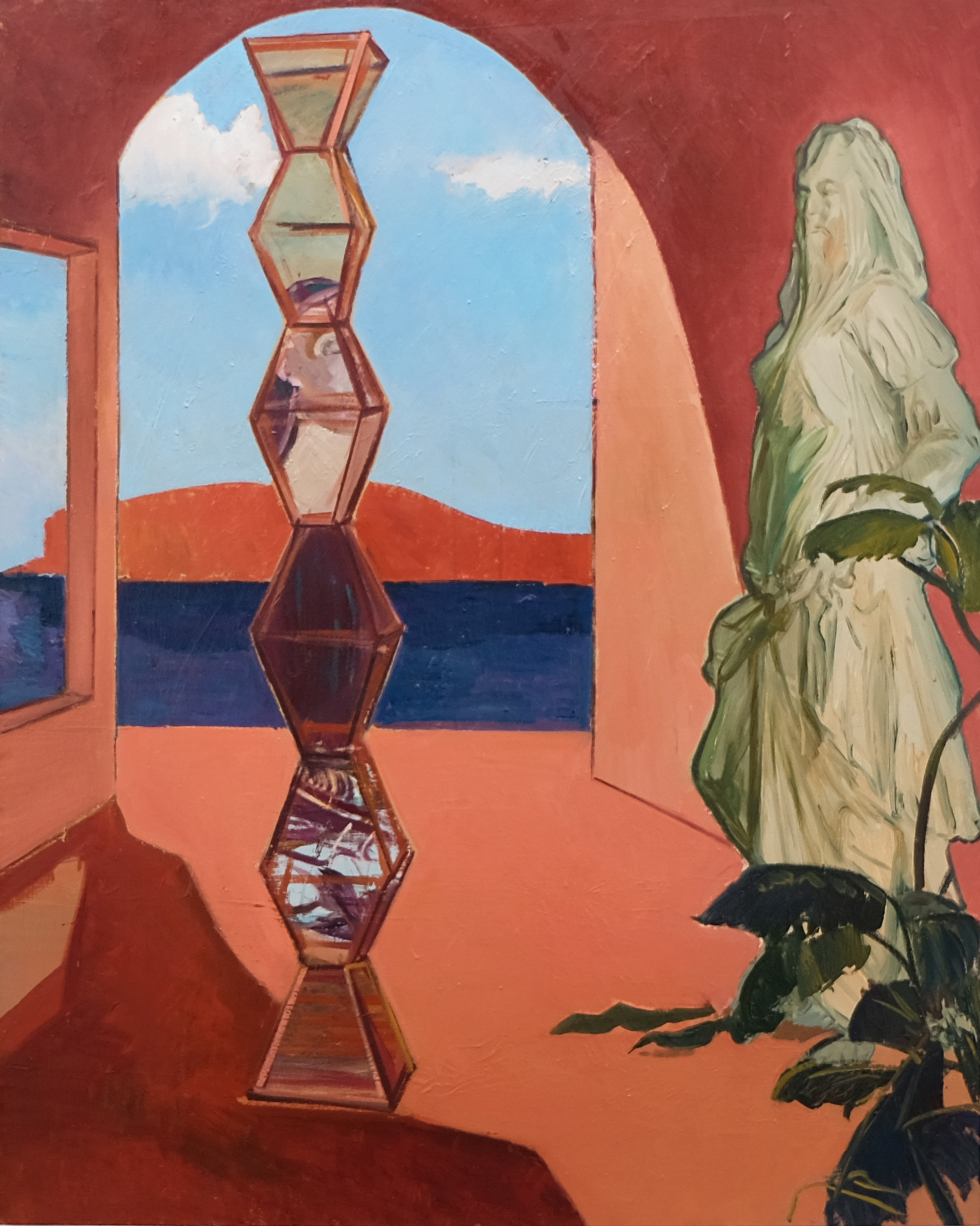 无尽之柱与面纱雕塑